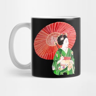 Red parasol geisha Mug